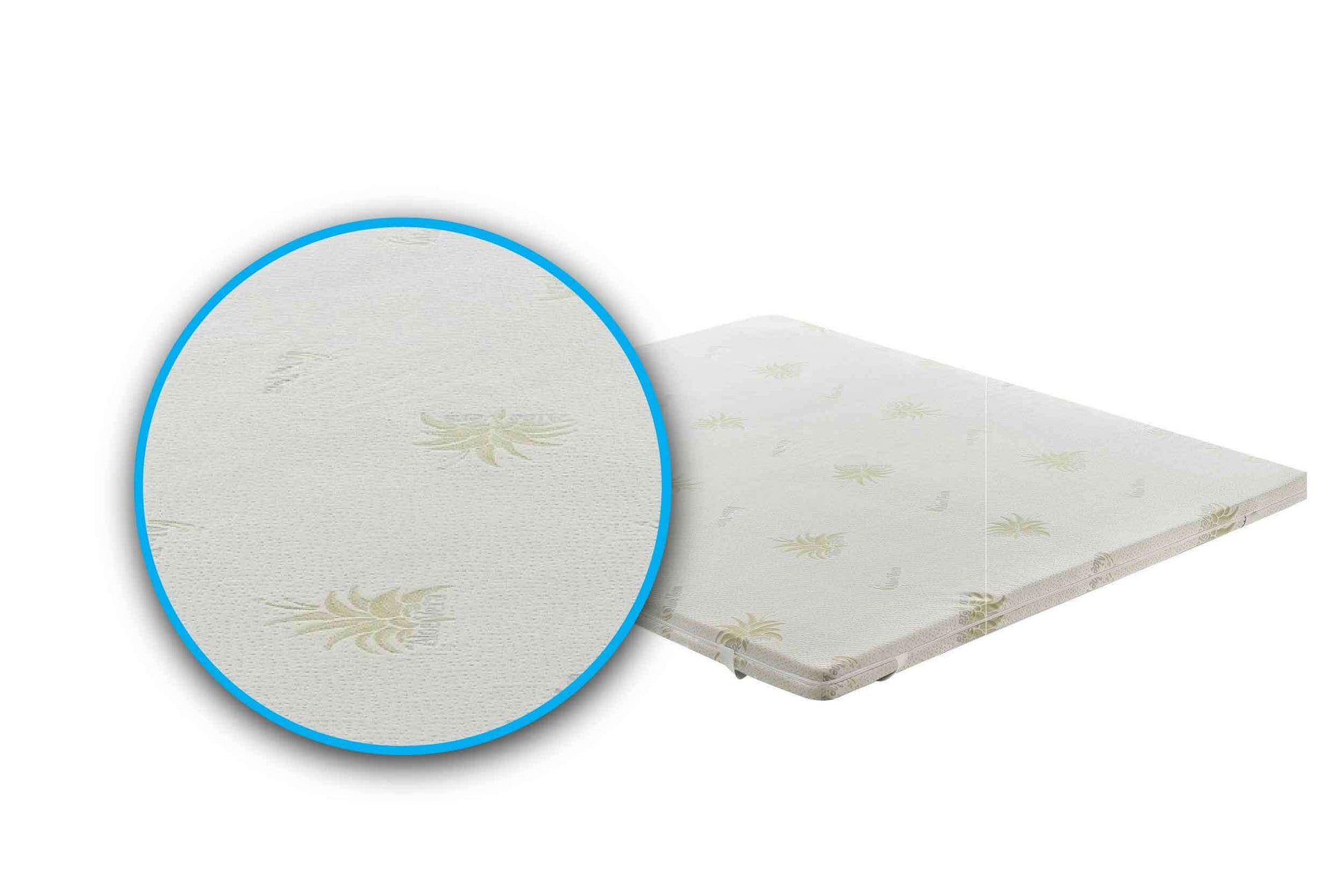 Surmatelas Bio à l'aloe vera Nuage in memory foam with breathable cover, designed for enhanced sleep comfort.