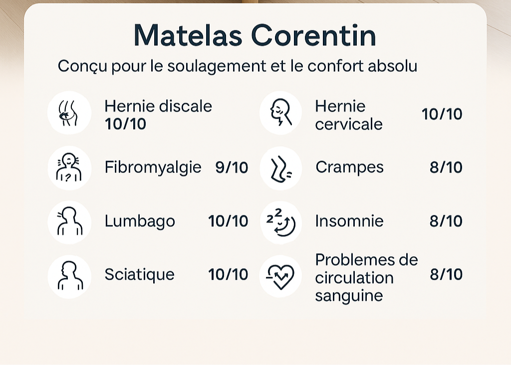 Matelas mi-ferme mémoire de forme Corentin Garanti 20 ans