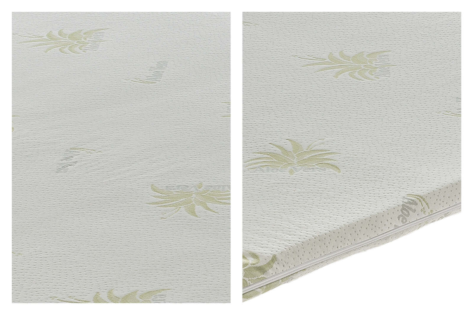 Surmatelas Bio à l'aloe vera Nuage, topper in memory foam, rivestimento traspirante, antibatterico e lavabile.